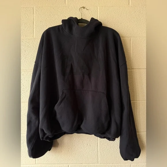 Yeezy Gap Balenciaga EngineeredWashed Black Dove Hoodie Med Made in USA Kanye